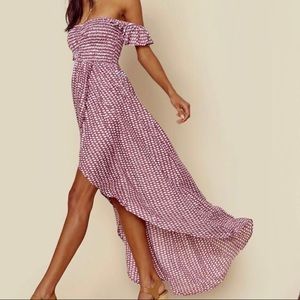 Tiara Hawaii Planet Blue Purple Polka Maxi Dress